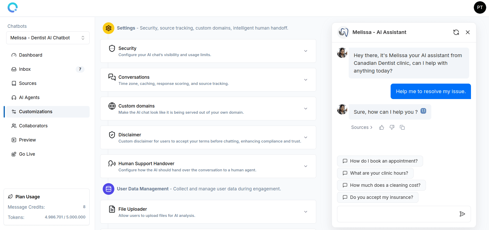 AI Chatbot Hub Screenshot