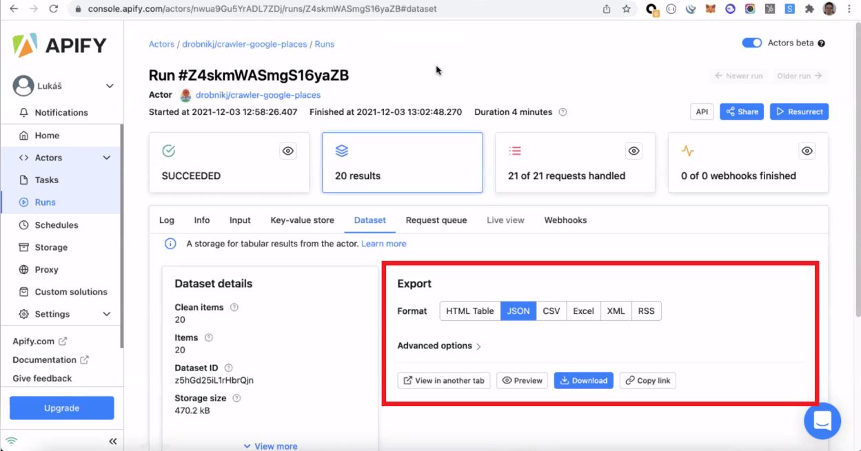 Apify Screenshot