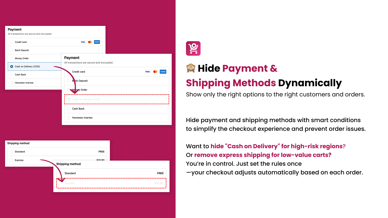 Bony Checkout Rules Screenshot