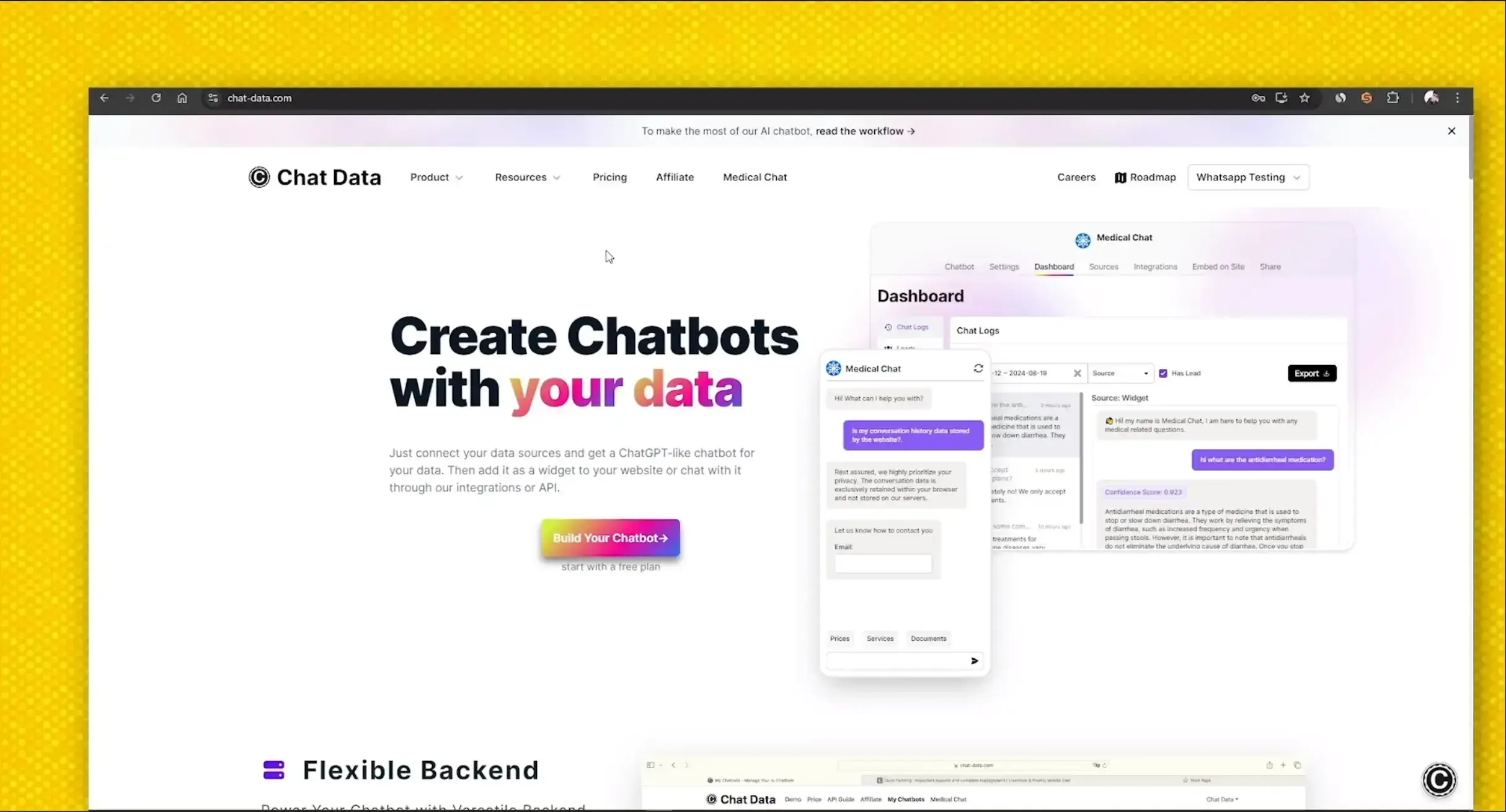 Chat Data Screenshot