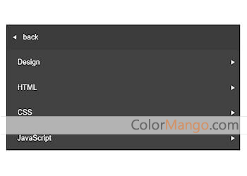 Drilldown Menu Screenshot