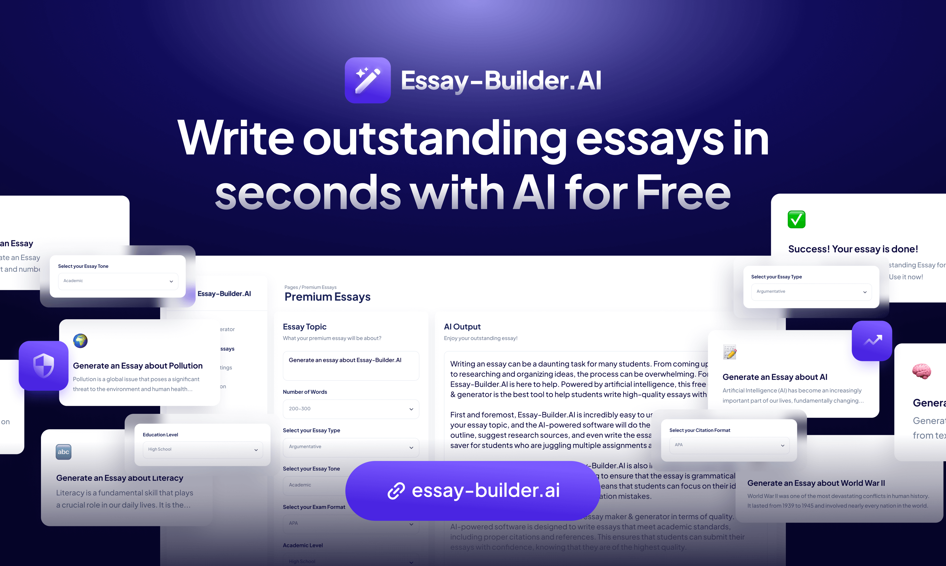 Essay Builder AI Screenshot