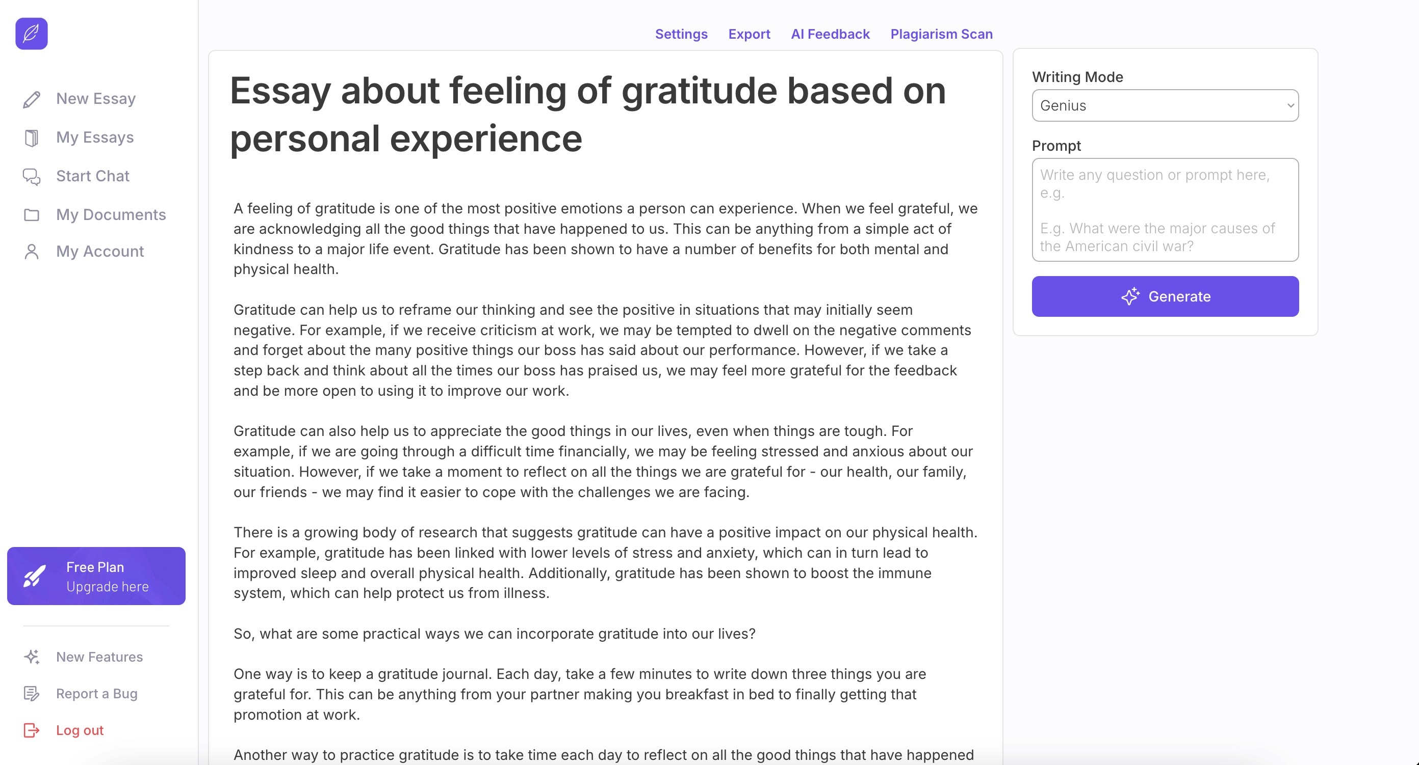 EssayGenius Screenshot