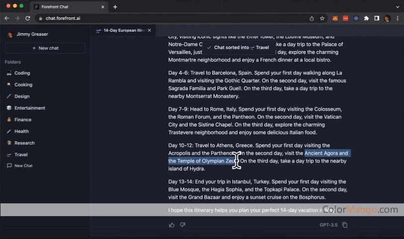 Forefront AI Screenshot