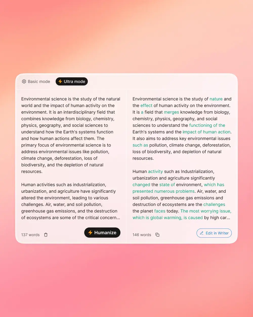 Humanize AI Screenshot