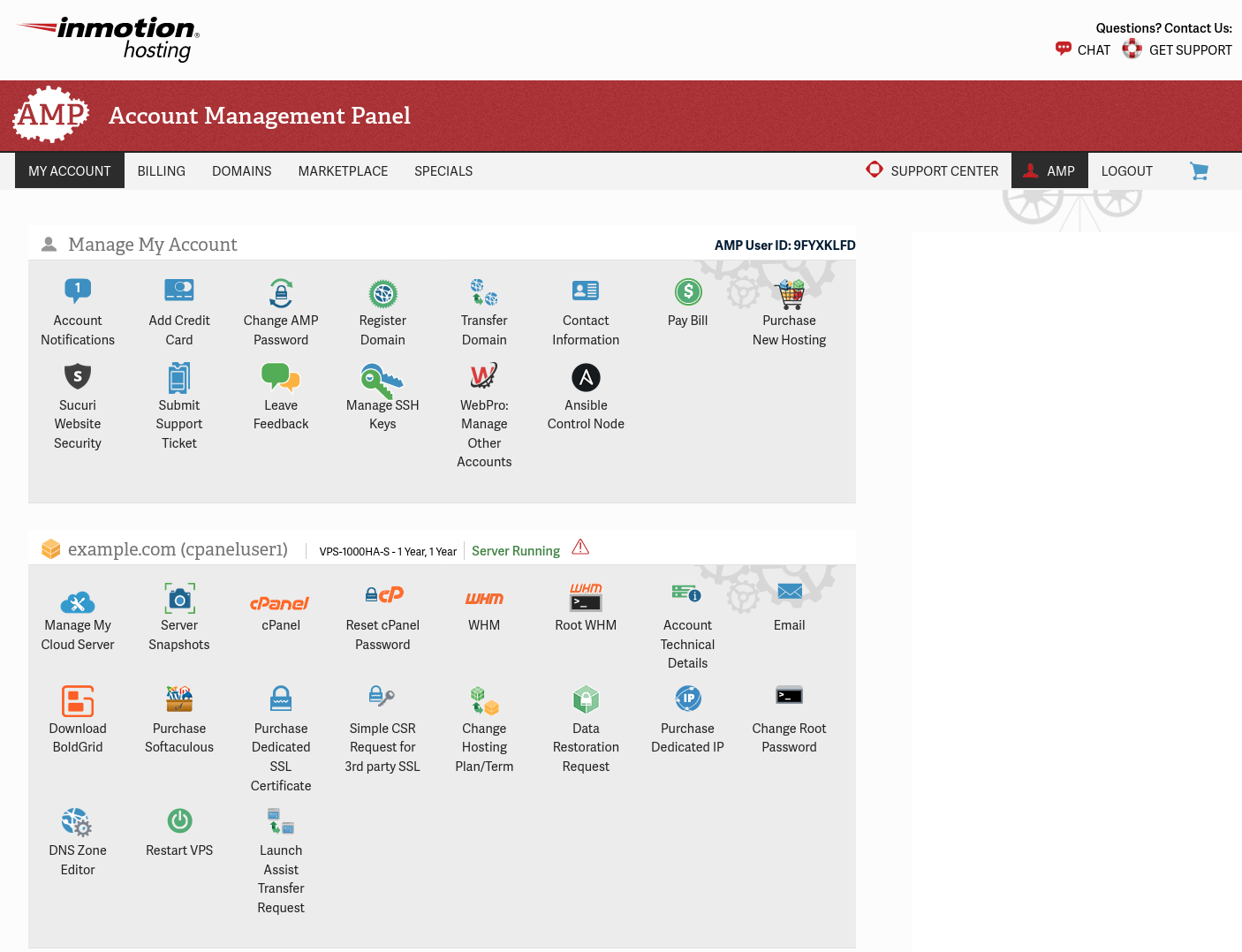 InMotion Hosting Screenshot