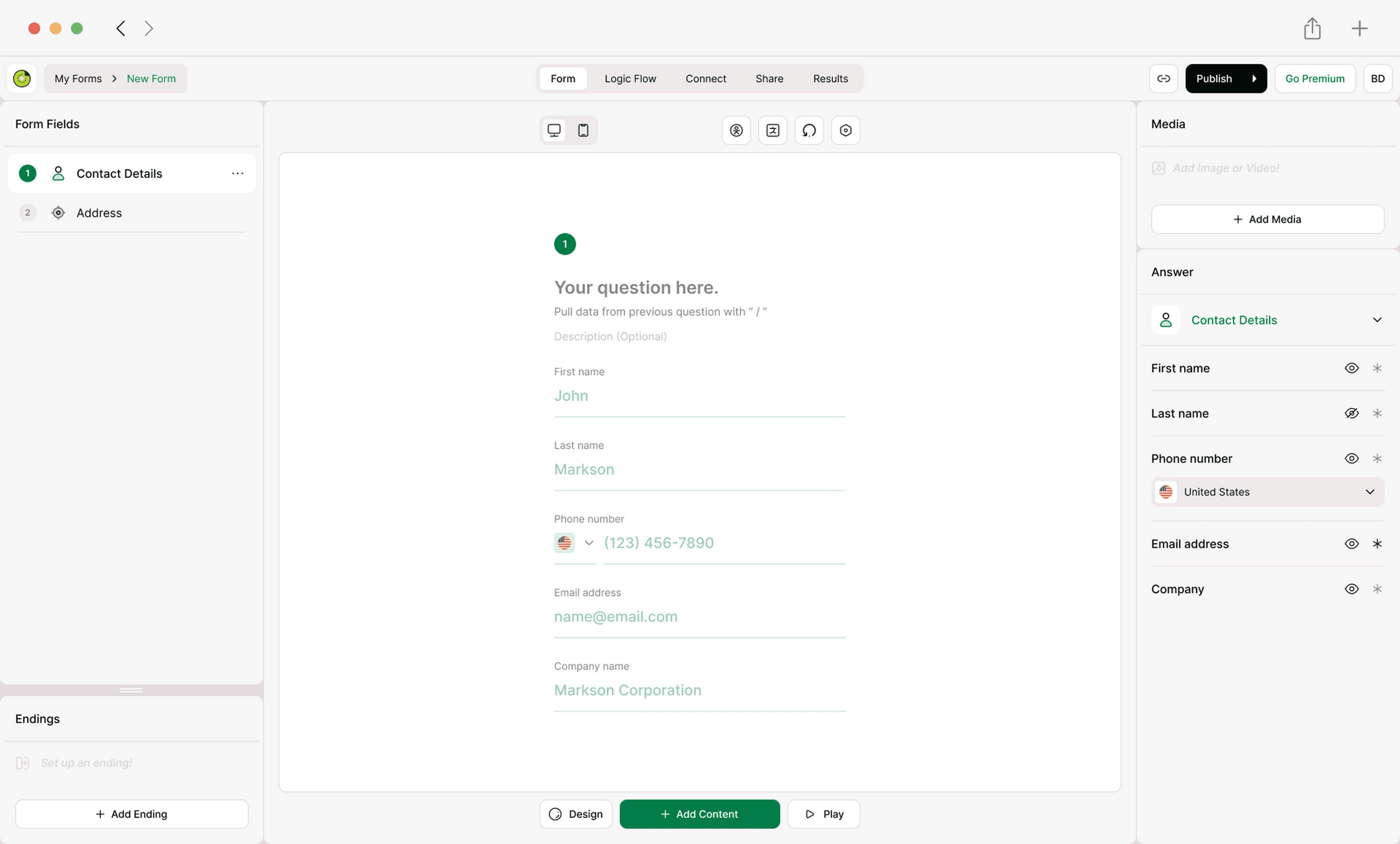 Kiwiform Screenshot