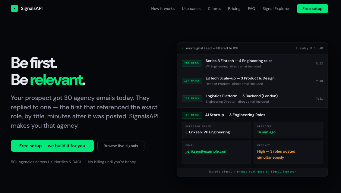 SignalsAPI Screenshot