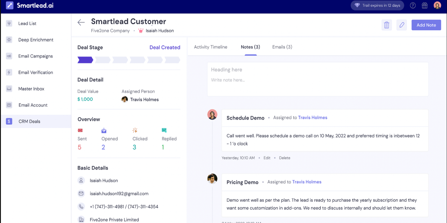 SmartLead AI Screenshot