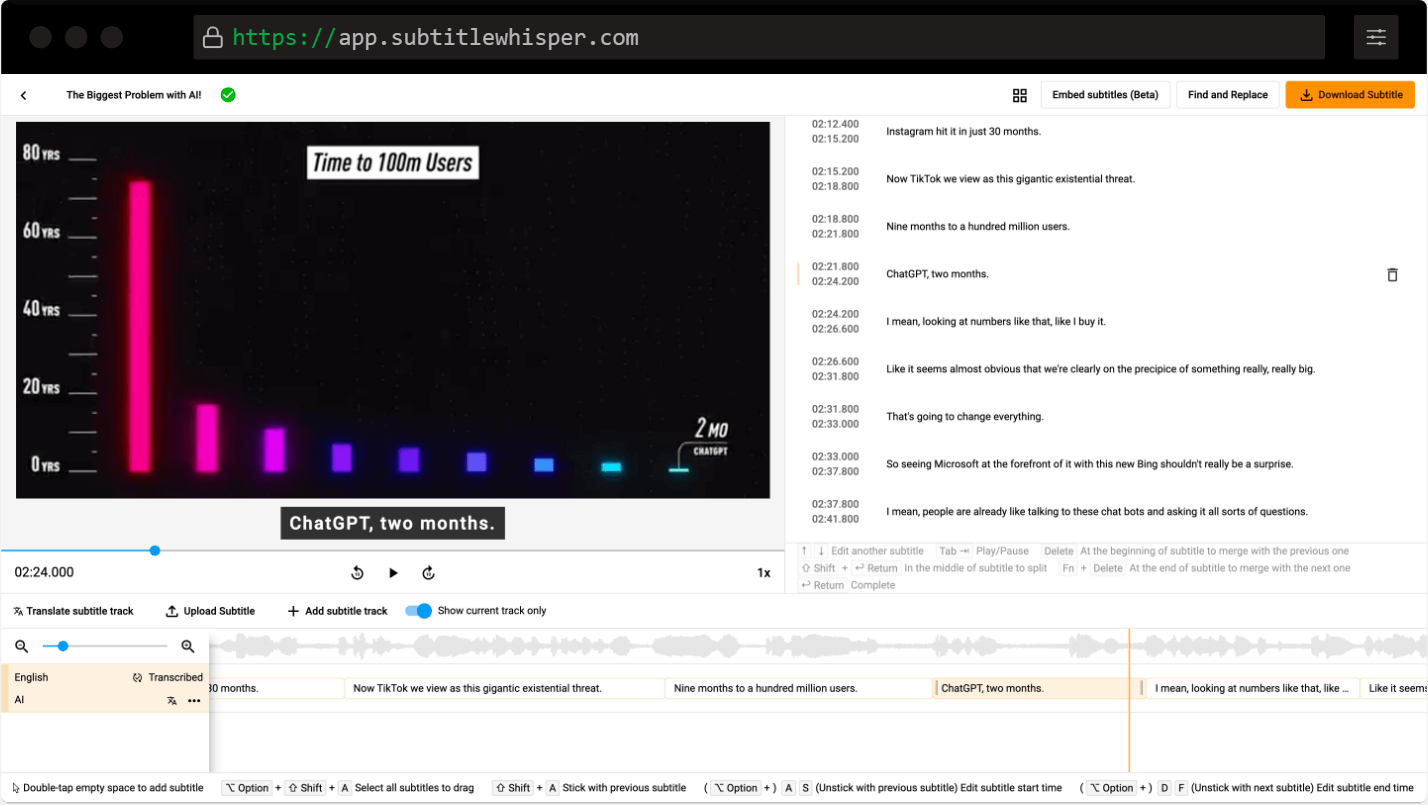 Subtitlewhisper Screenshot
