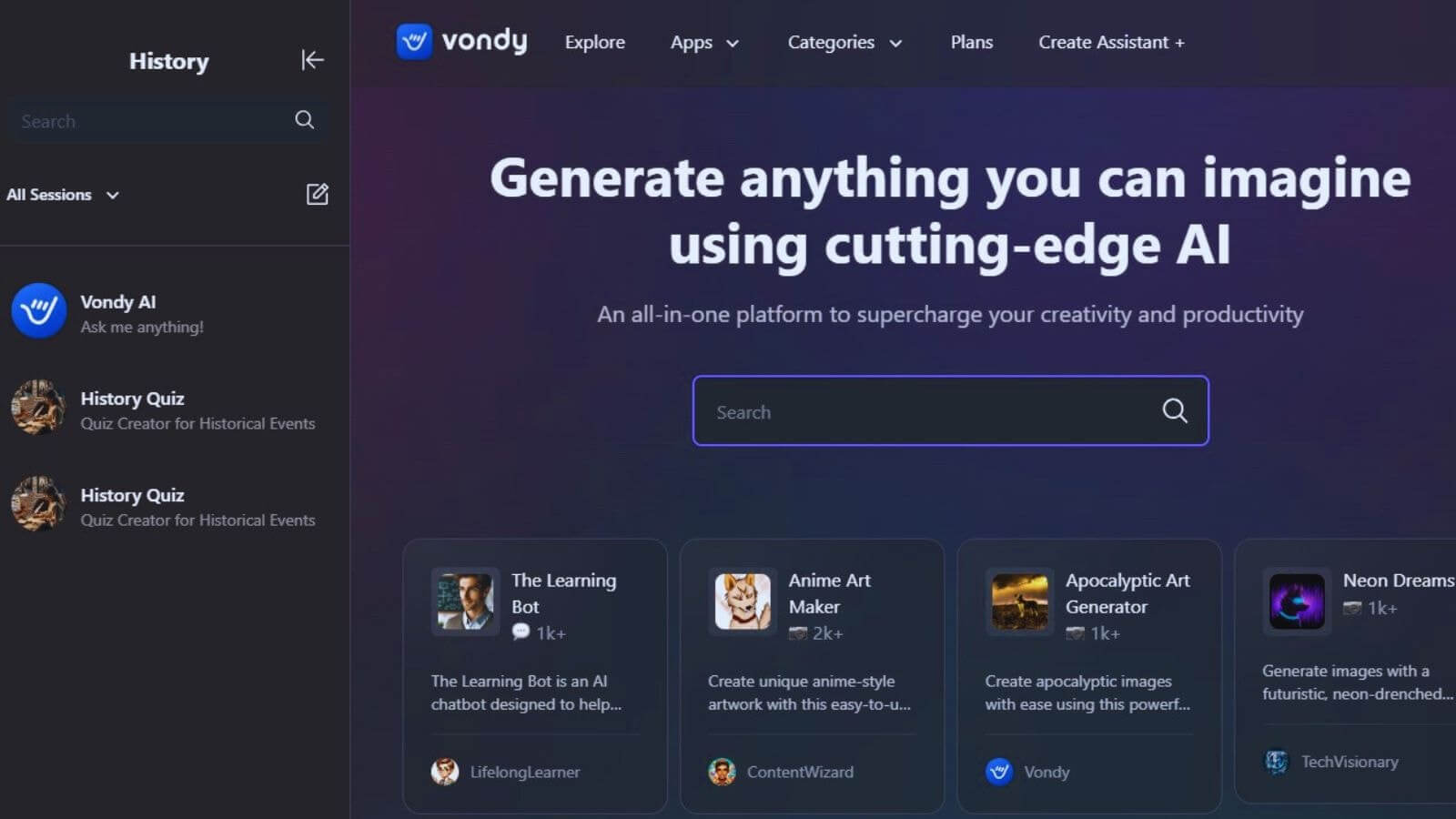 Vondy Screenshot