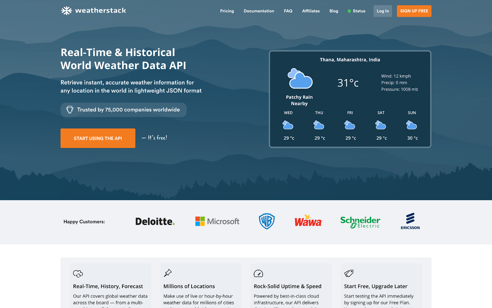 Weatherstack Screenshot