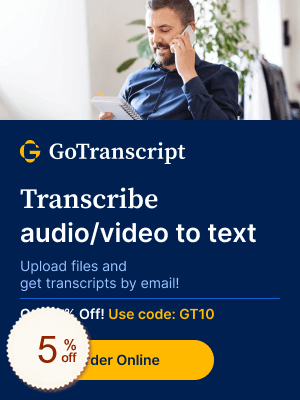 GoTranscript Code coupon de réduction