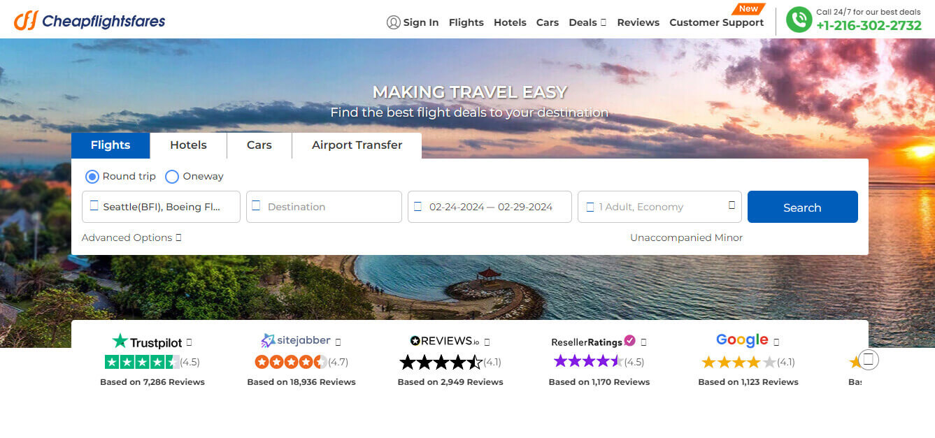 Cheapflightsfares Screenshot