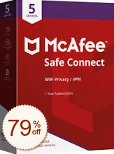 McAfee Safe Connect VPN Code coupon de réduction