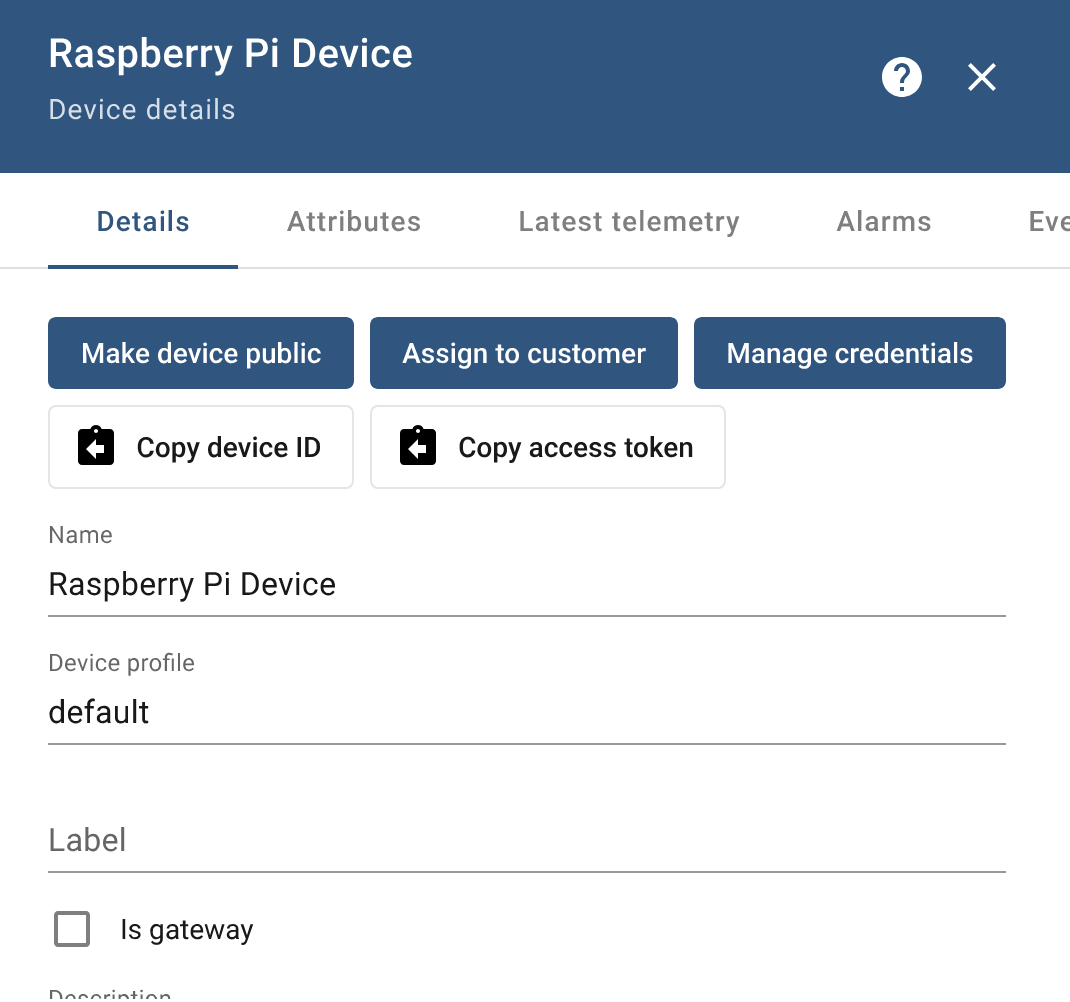 ThingsBoard Screenshot