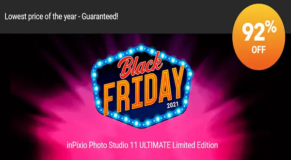 <b>inPixio Photo Studio 11 Ultimate</b> + over 12,500 Bonus Content & Effects! - 92% off inPixio Black Friday Sale