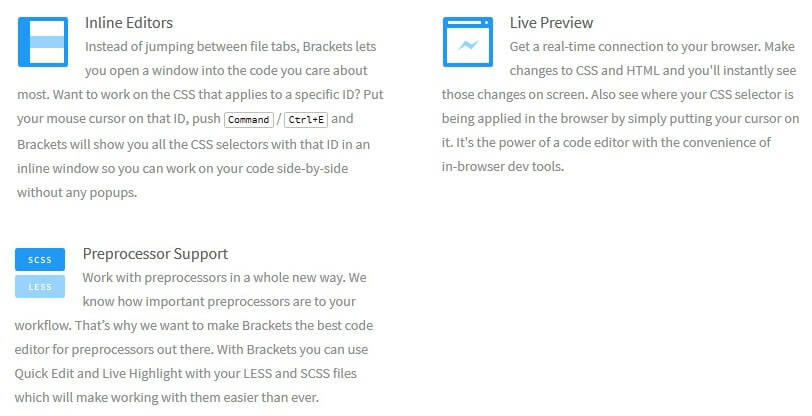 Brackets Feature