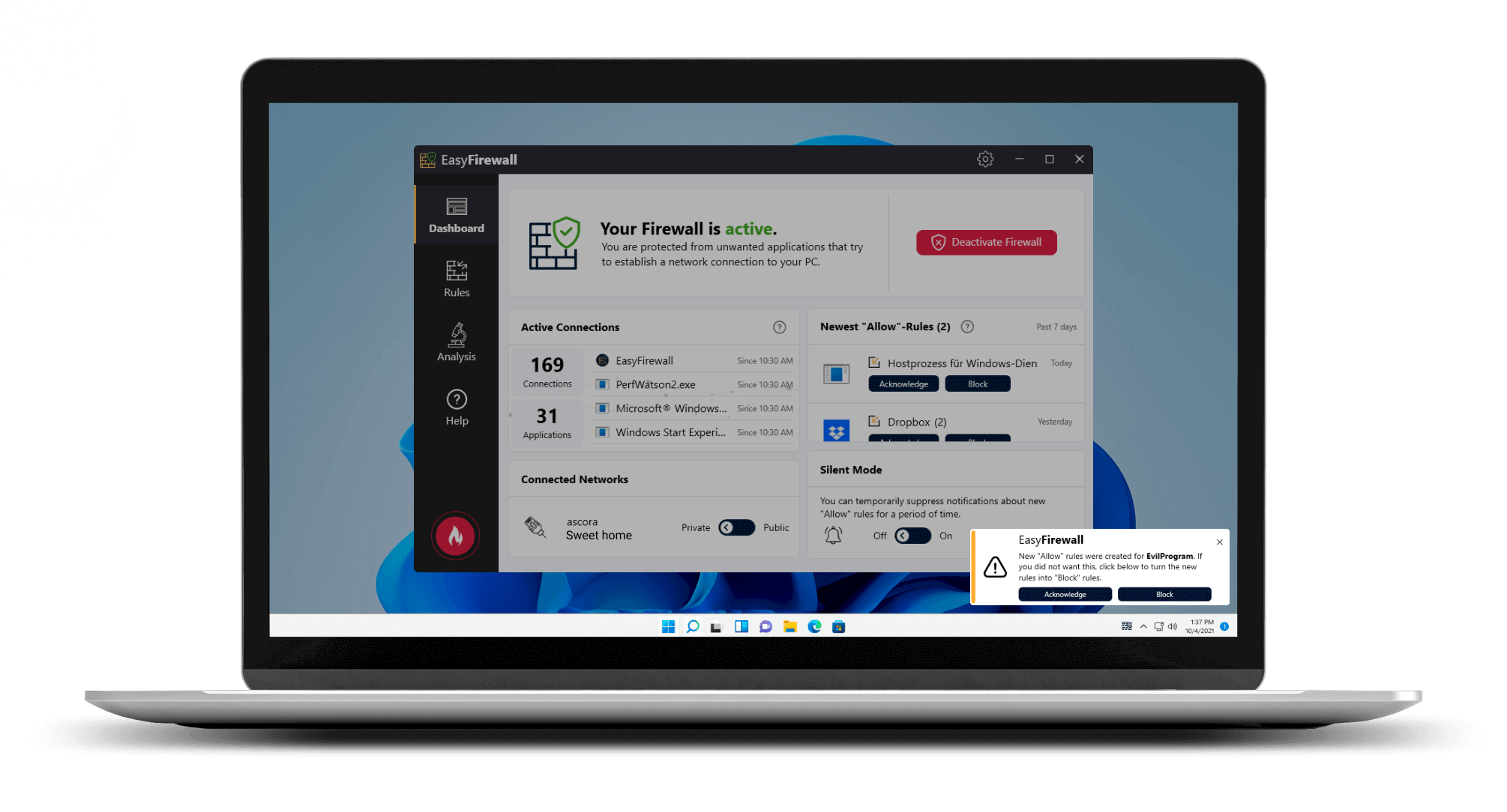 Abelssoft EasyFirewall Screenshot