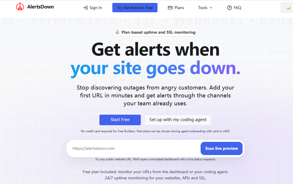AlertsDown Screenshot