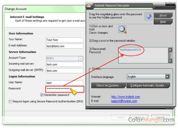 Asterisk Password Decryptor Screenshot