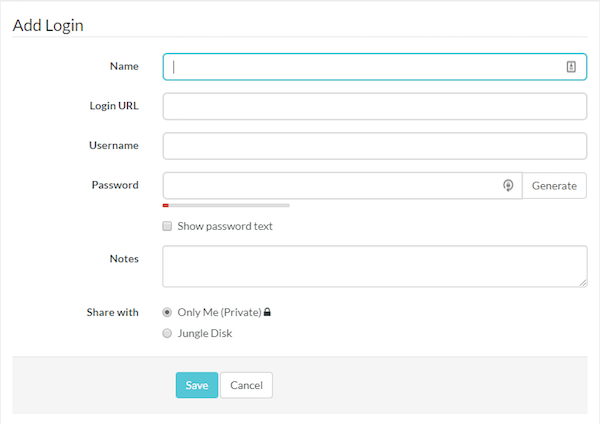 TeamPassword Screenshot