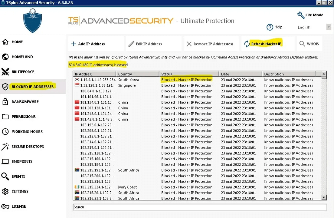 TSplus Advanced Security Screenshot