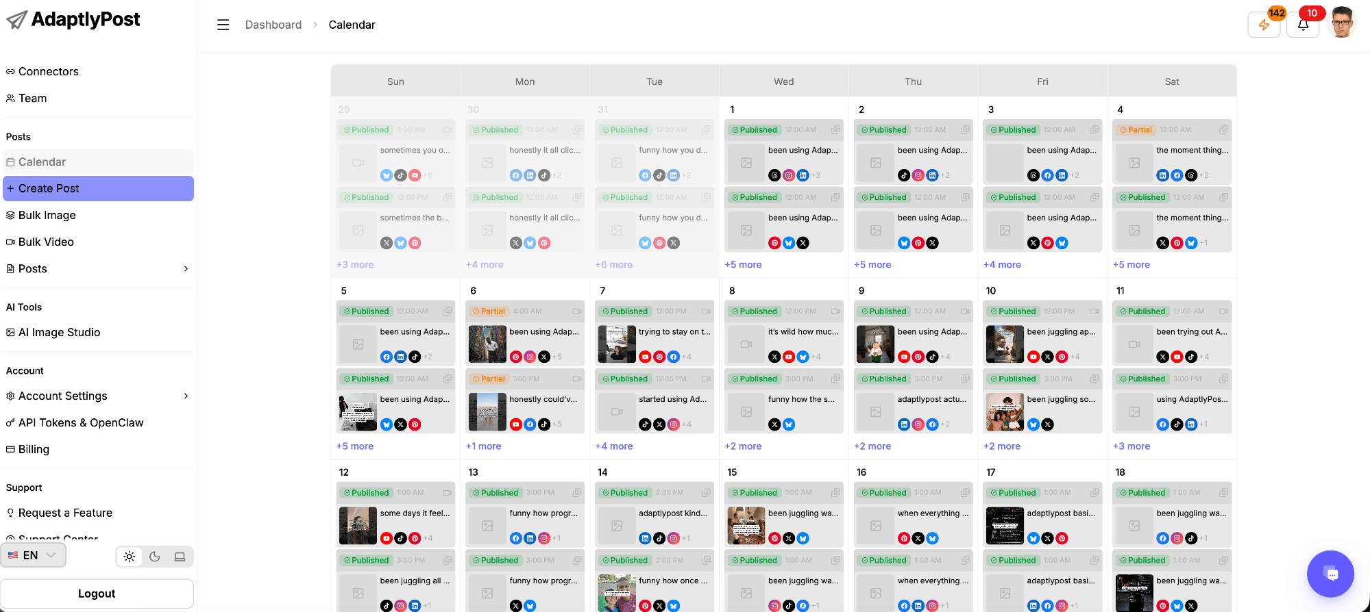 AdaptlyPost Screenshot