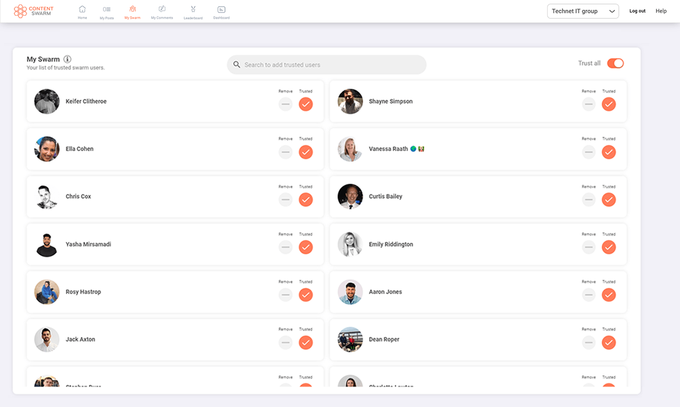 Content Swarm Screenshot