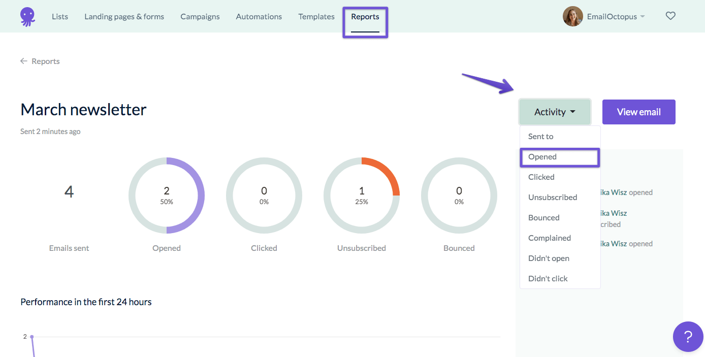 EmailOctopus Screenshot