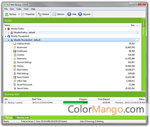 KLS Mail Backup Screenshot