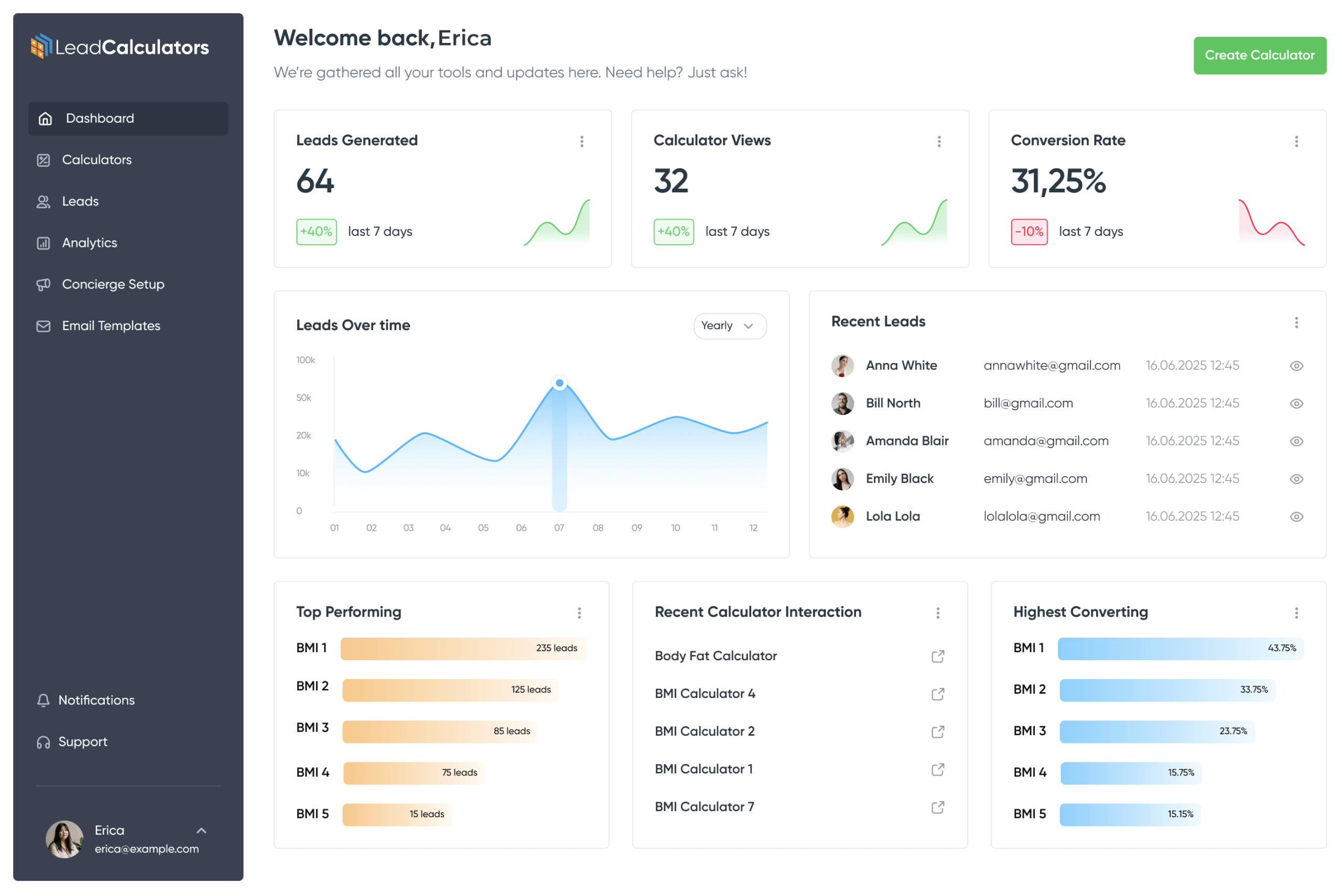 LeadCalculators Screenshot