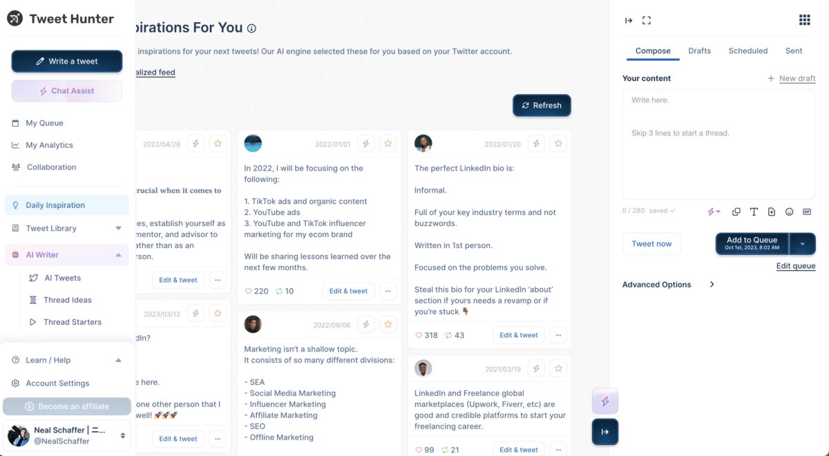 Tweet Hunter Screenshot