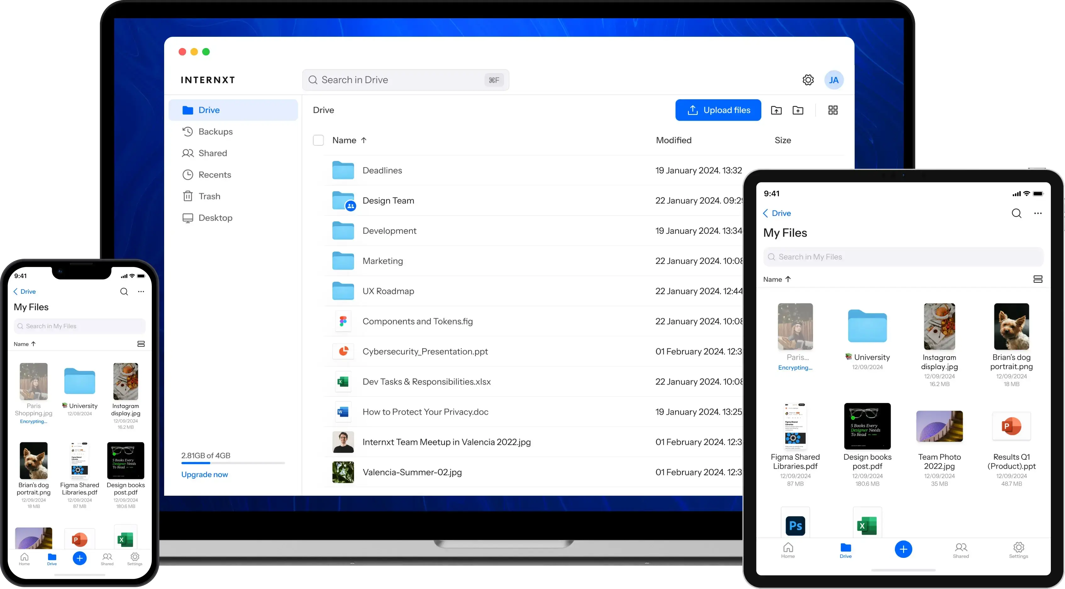 Internxt Screenshot