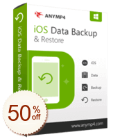 AnyMP4 iOS Data Backup & Restore Code coupon de réduction