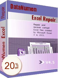DataNumen Excel Repair Code coupon de réduction