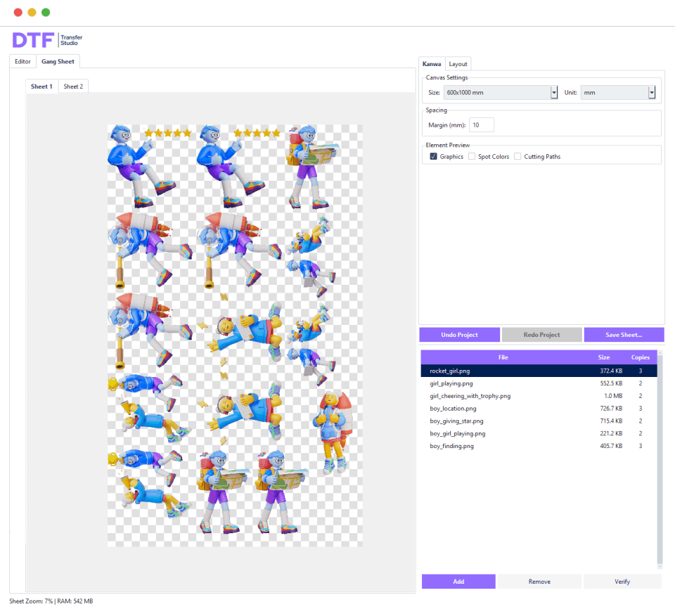 DTF Transfer Studio Screenshot
