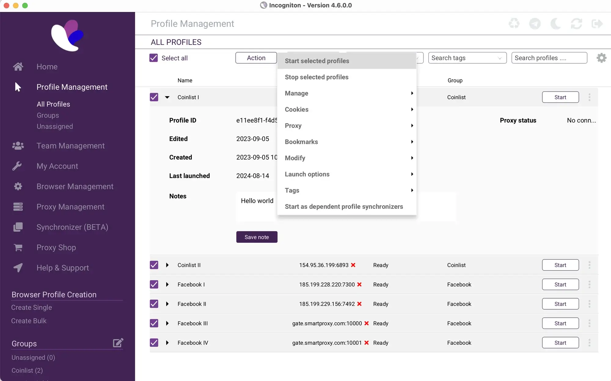 Incogniton Screenshot