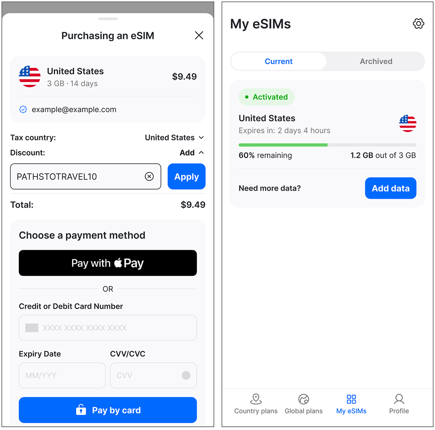 Ohayu eSIM Screenshot