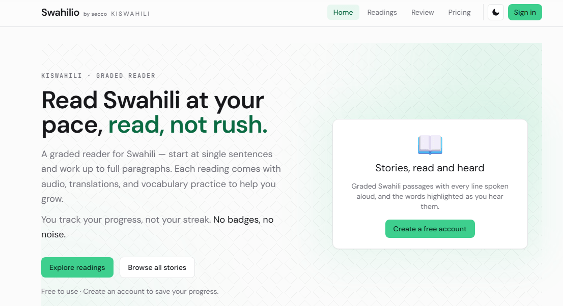 Swahilio Screenshot