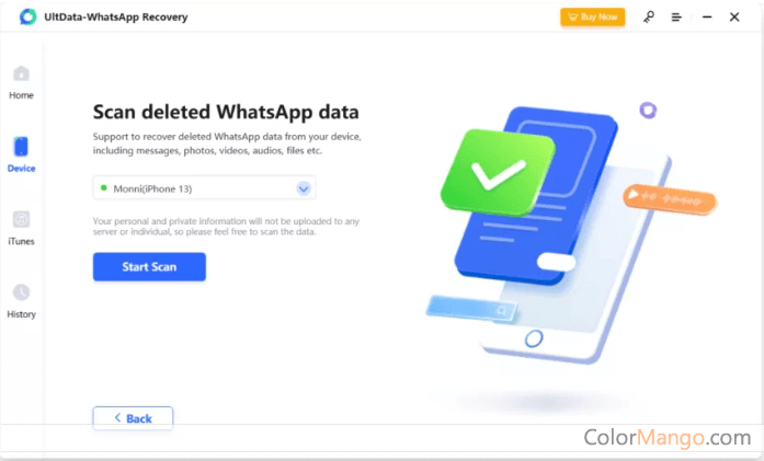 Tenorshare UltData WhatsApp Recovery Screenshot